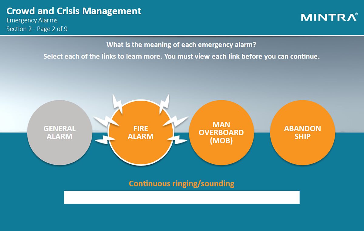 Crowd & Crisis Management (STCW-95, table A-V/2 & A-V/3) Training 2