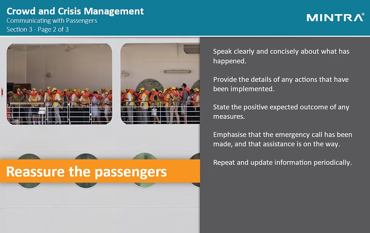 Crowd & Crisis Management (STCW-95, table A-V/2 & A-V/3) Training 3