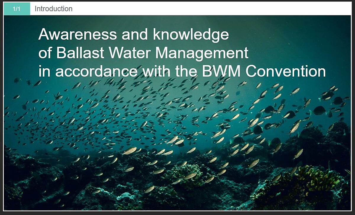 Ballast Water Management Training - DNV Certified 2