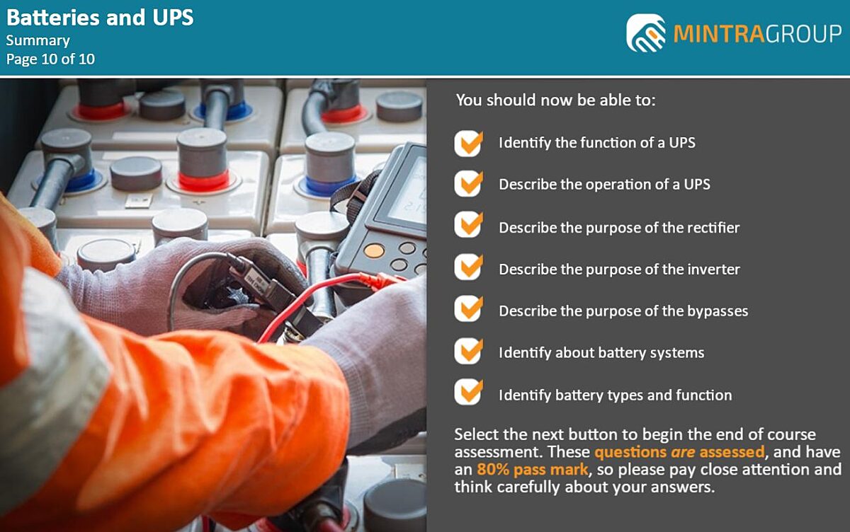 Batteries and UPS Training