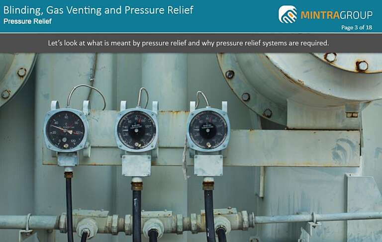 Blinding, Gas Venting and Pressure Relief Training