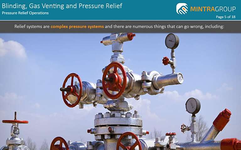 Blinding, Gas Venting and Pressure Relief Training