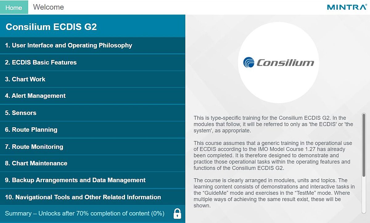Consilium ECDIS G2 Training