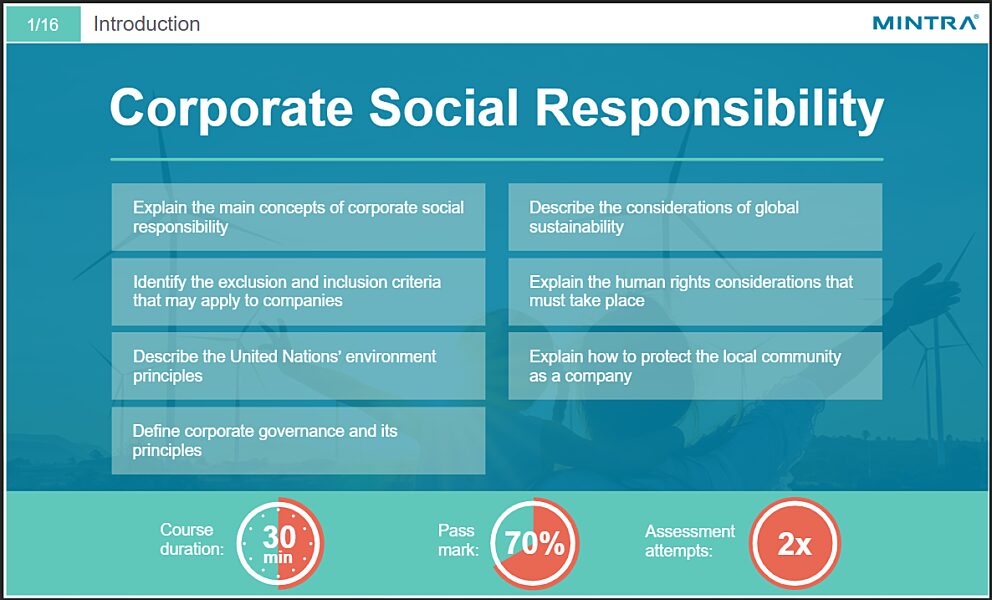 Corporate Social Responsibility Training 1