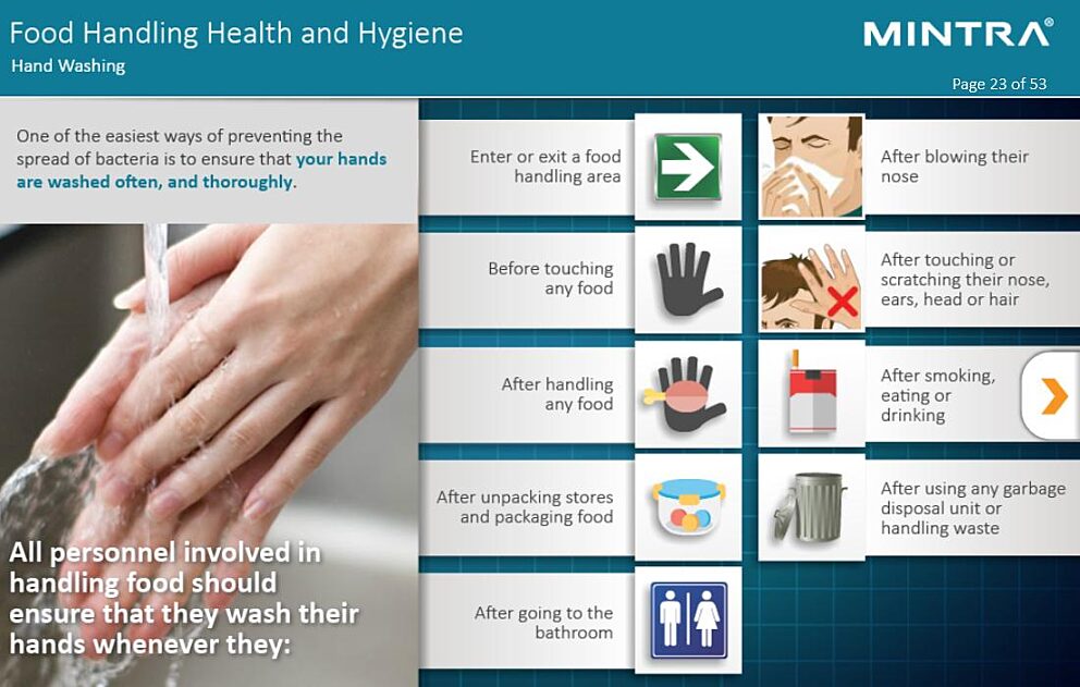 Food Handling Introduction to Health and Hygiene Training 3