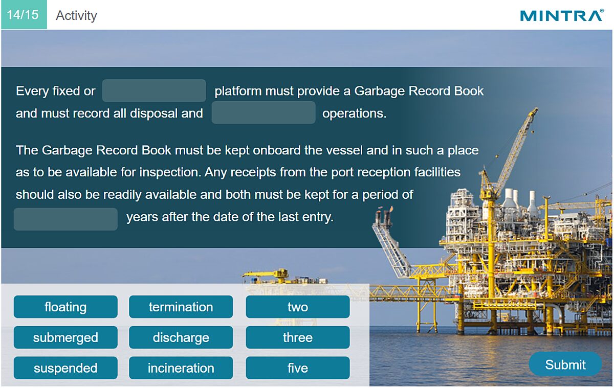 Garbage Record Book Training 5