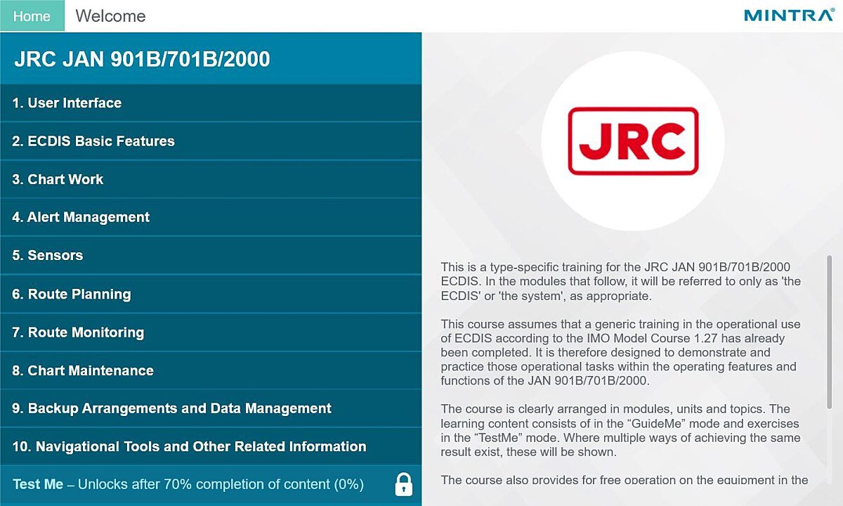 JRC JAN 901B/701B/2000 Training
