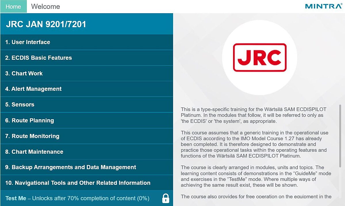 JRC JAN 9201/7201 Training