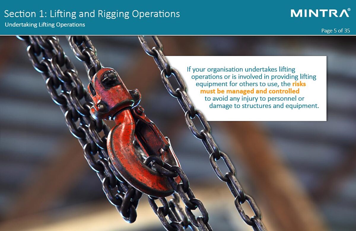 Lifting and Rigging Operations Training 2