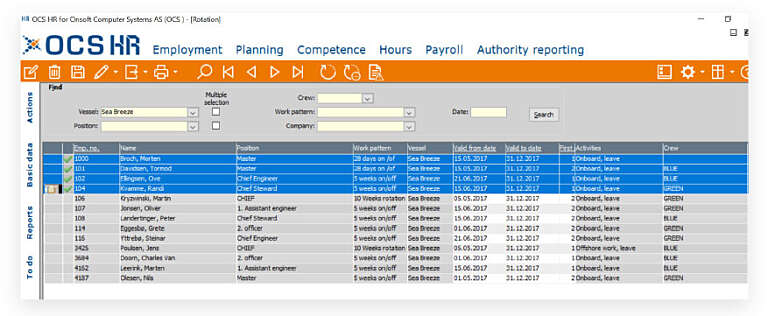 OCS HR Planning Rotation module image2