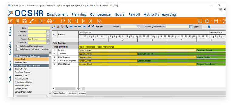 OCS HR Planning Rotation module image4