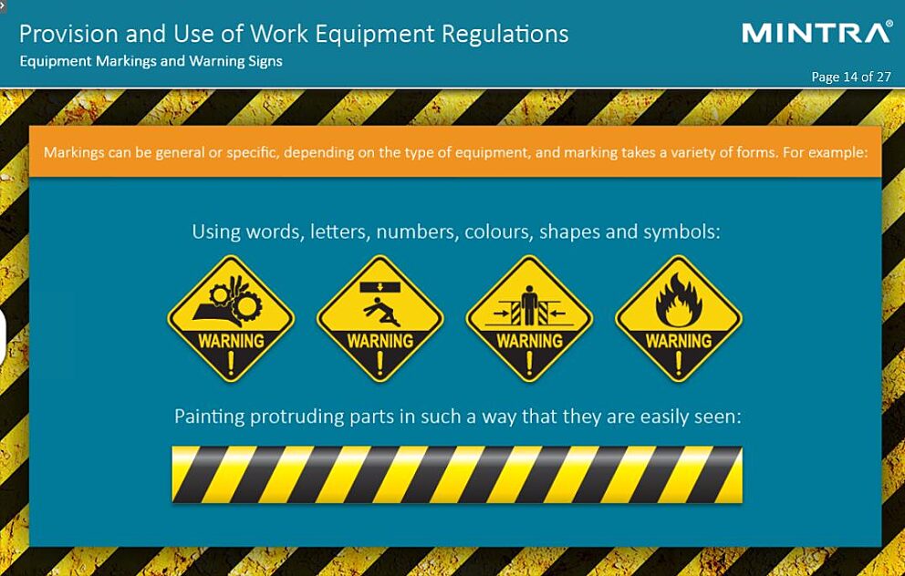 Provision and Use of Work Equipment Regulations PUWER Training 6