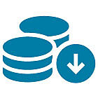 Reduce cost icon