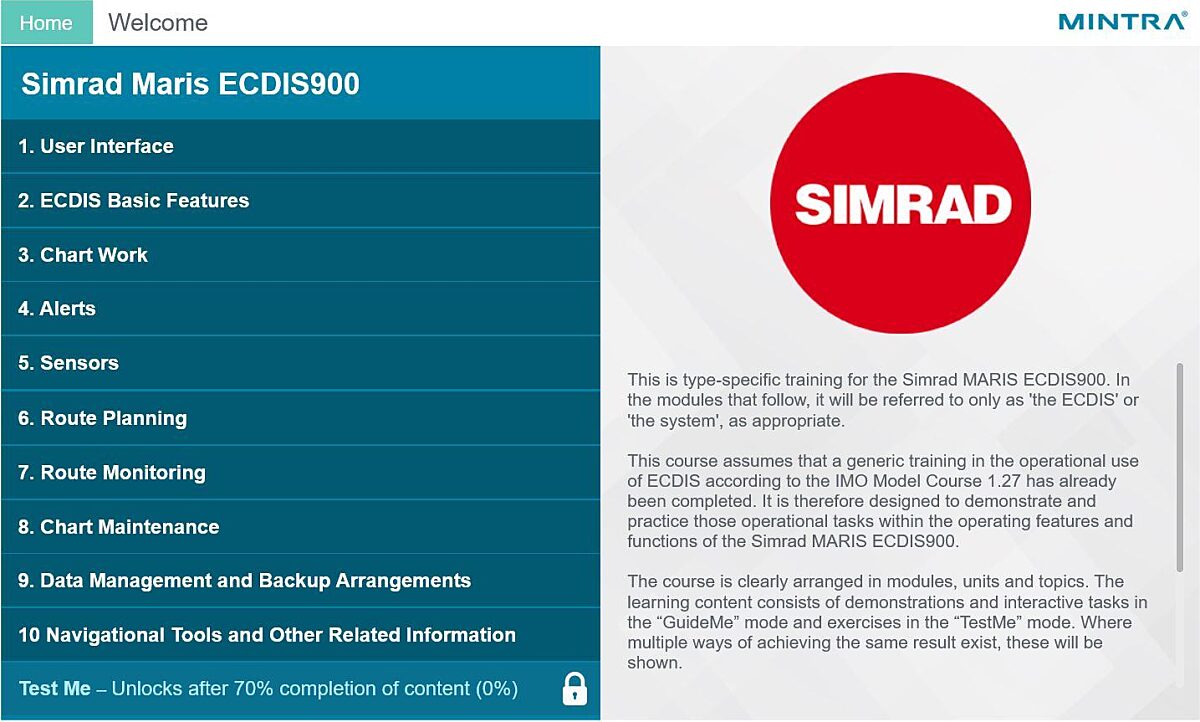 Simrad Maris ECDIS 900 Training