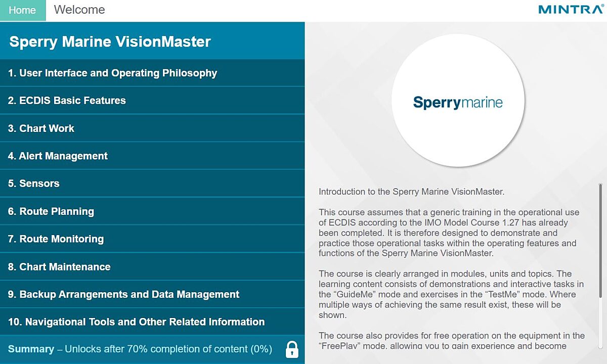 Sperry Marine VisionMaster Training
