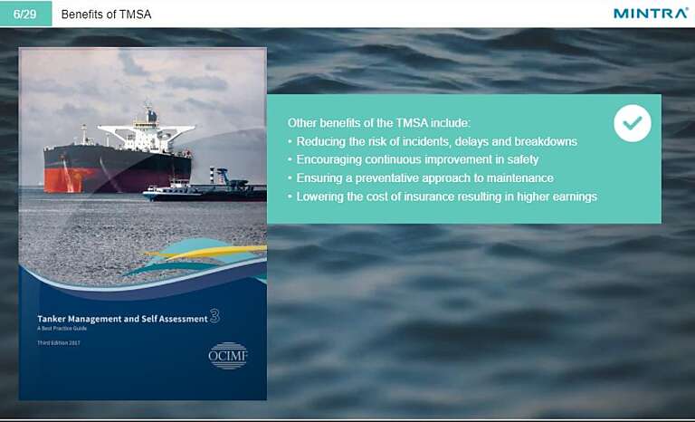 Tanker Management Self Assessment (TMSA) Training