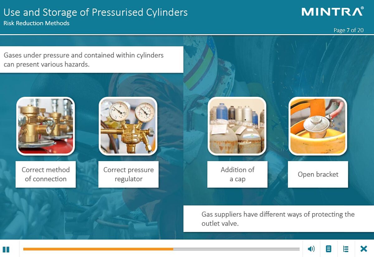 Use and Storage of Pressurised Cylinders (Maritime) Training