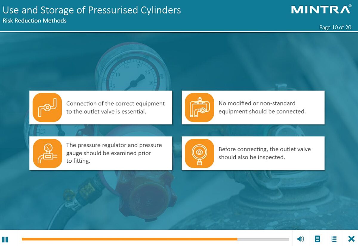 Use and Storage of Pressurised Cylinders (Maritime) Training