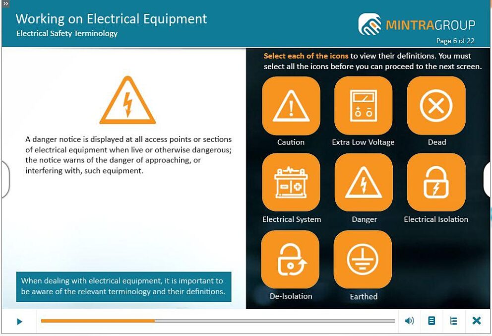 Working on Electrical Equipment Training