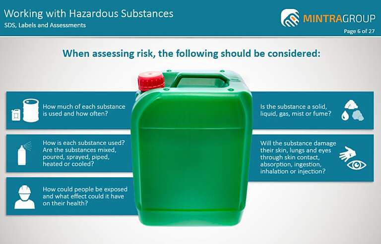Working with Hazardous Substances (International) Training