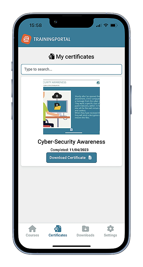 Trainingportal App certificates iphone13prosierrablue portrait 4
