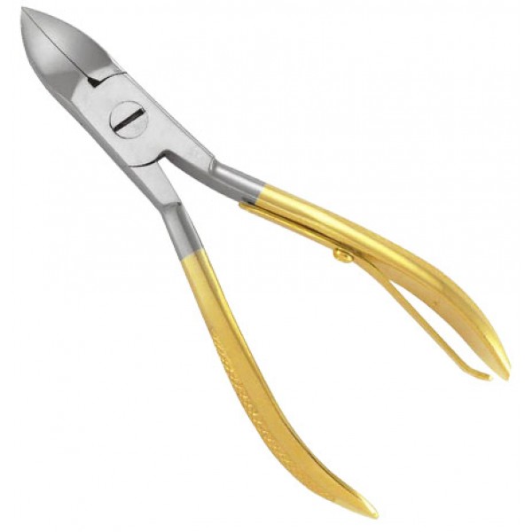 Single Spring Half Gold Plated Toe Nail Nipper